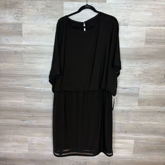 Jessica Howard Black Dress with Mesh Details - Picture 3 of 6